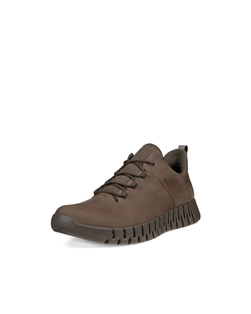 Ecco sneaker impermeabili gore-tex grigia camoscio ingrassato