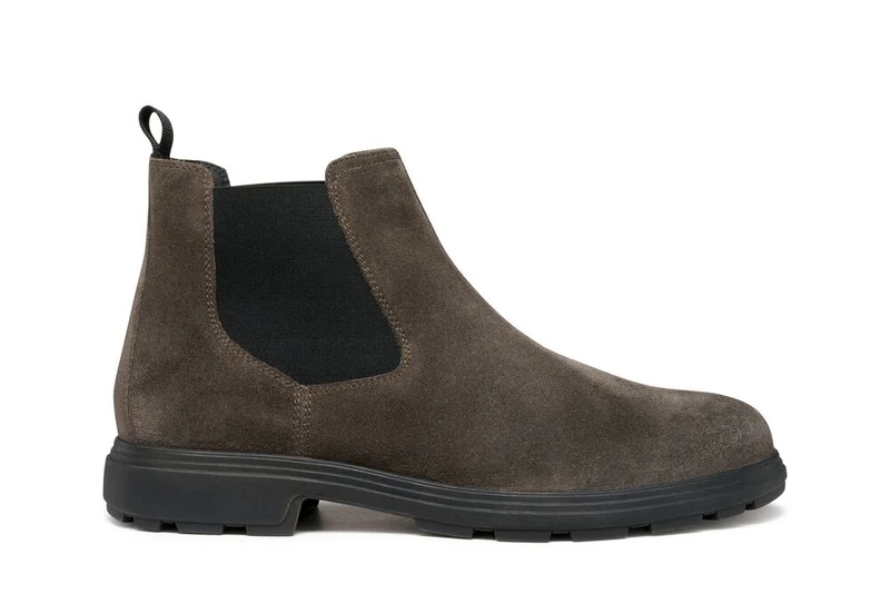 Geox Meiern stivaletto uomo in camoscio grigio