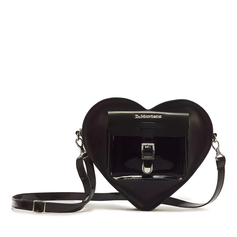 Borsa Donna a Cuore DR. MARTENS linea Kiev in Pelle Smooth Nero