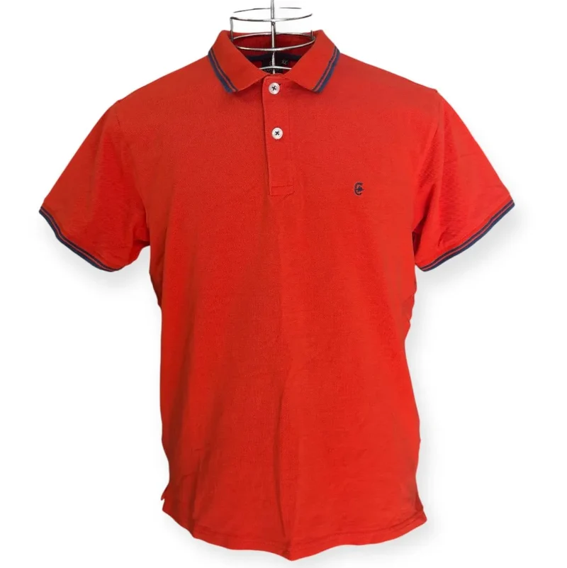 Polo basic con due bottoni e logo