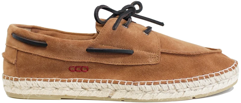MOCASSINO UOMO ESPADRILLAS CAMOSCIO CUOIO