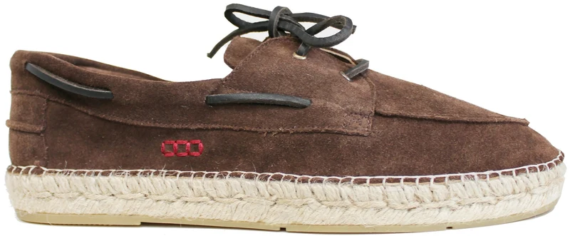 MOCASSINO UOMO ESPADRILLAS CAMOSCIO MARRONE