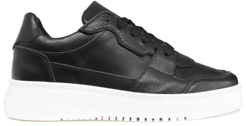 SNEAKER UOMO PELLE NERA