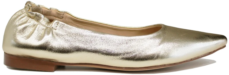 BALLERINA DONNA ELASTICO PELLE LAMINATA ORO