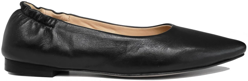BALLERINA DONNA ELASTICO PELLE NERA