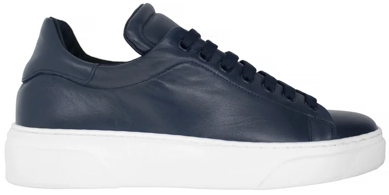 SNEAKER UOMO PELLE BLU