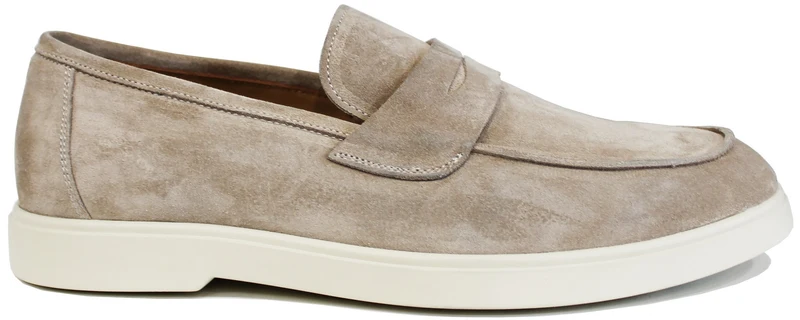 MOCASSINO UOMO CAMOSCIO BEIGE