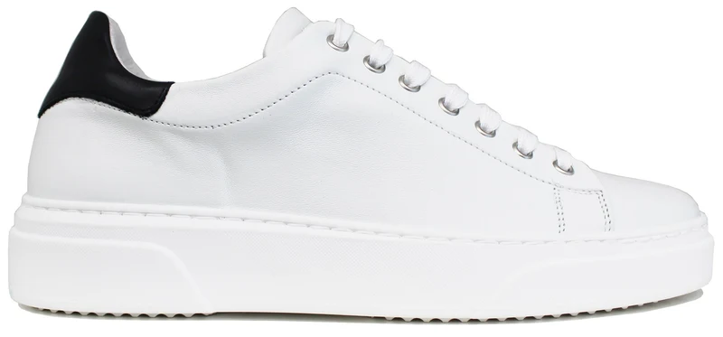 SNEAKER UOMO ACS PELLE BIANCA NERA