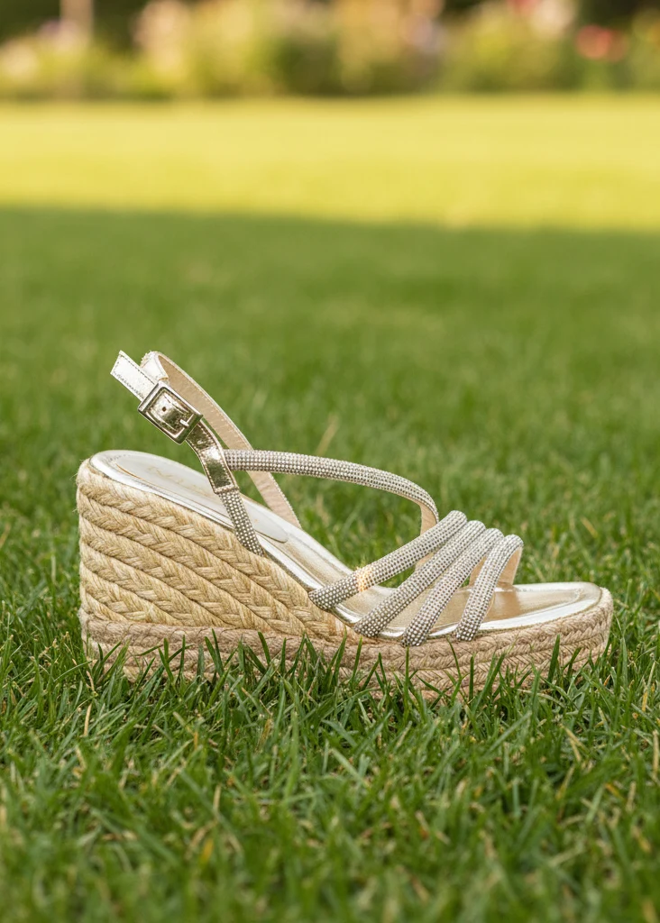 Sandali donna in PU con zeppa alta
