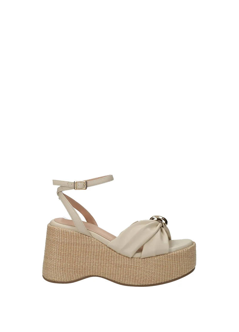 Sandali donna in PU con zeppa alta