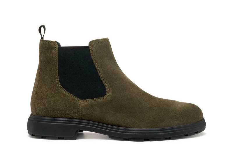 Geox Meiern stivaletto uomo in camoscio verde