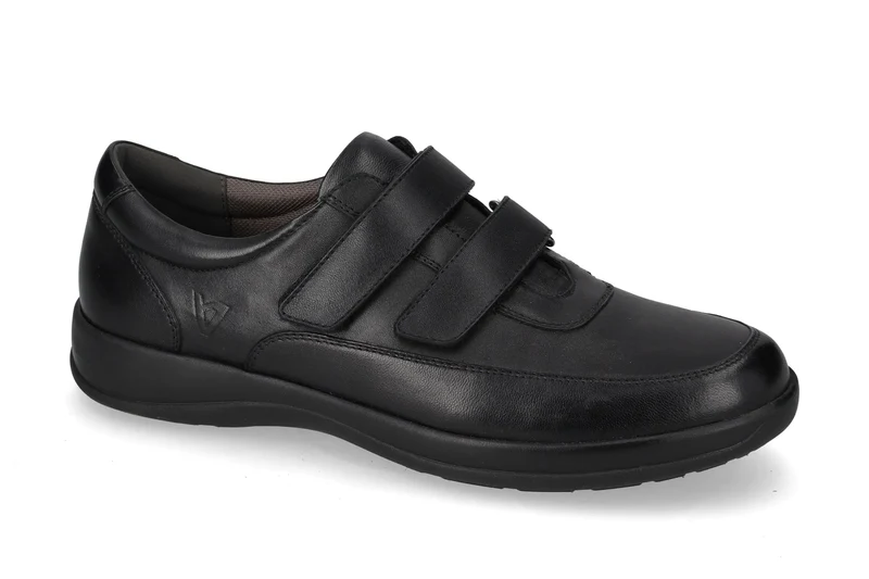Valleverde Scarpa uomo vitello nero con velcri