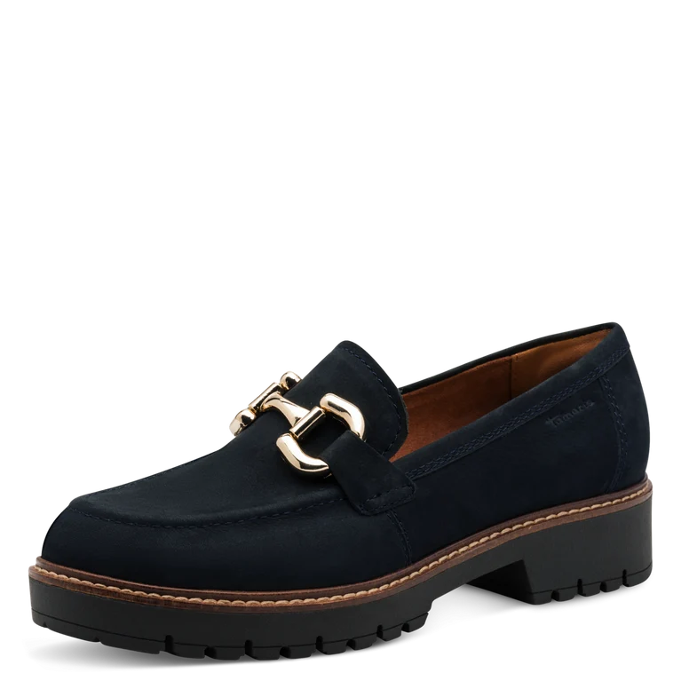 Tamaris mocassino camoscio blu
