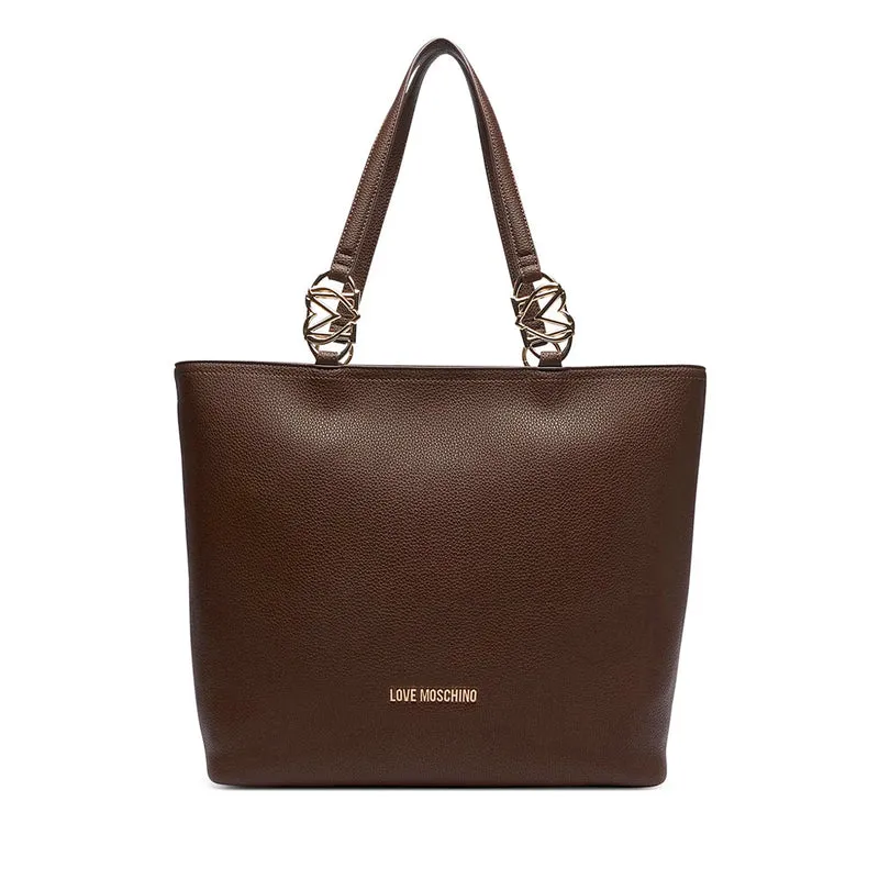 Shopping Bag Donna LOVE MOSCHINO linea Jewel Marrone