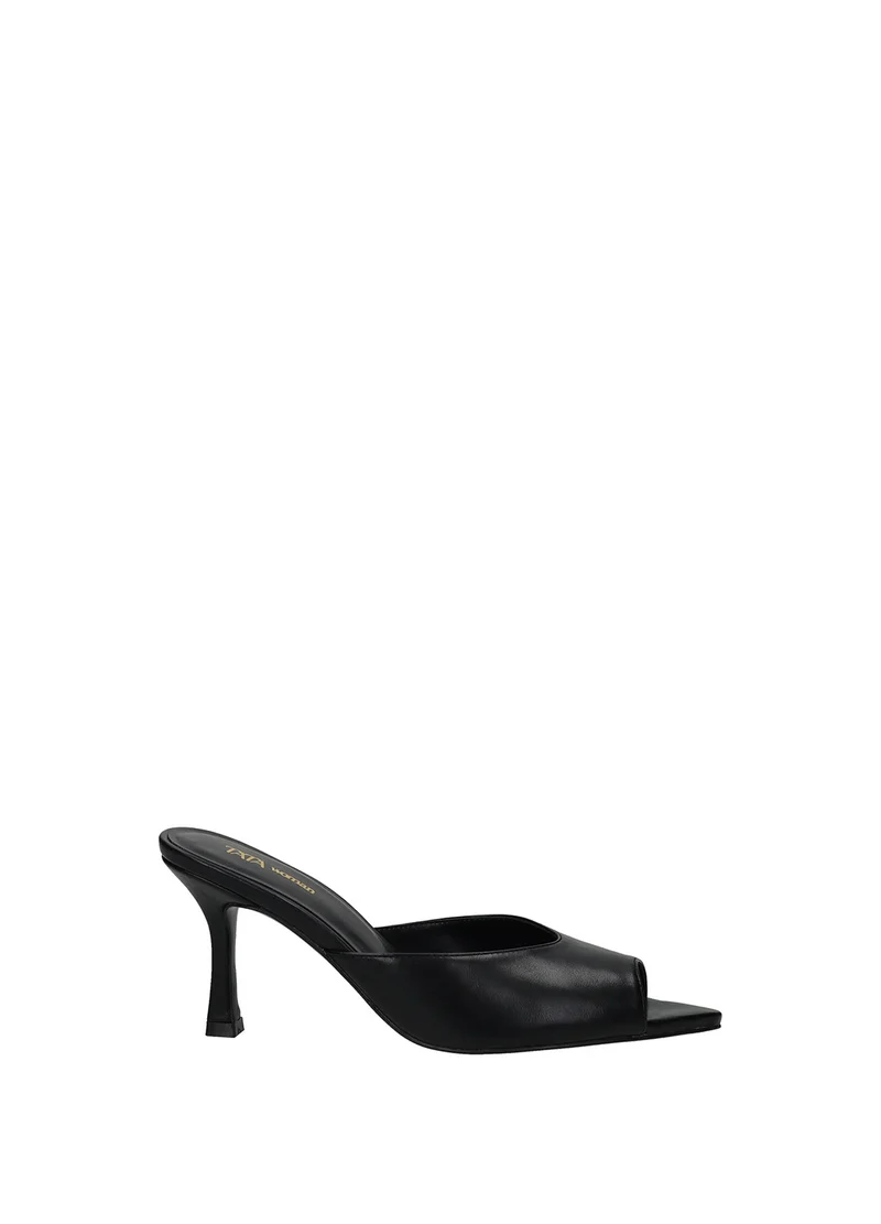 Sandali donna in PU con tacco medio