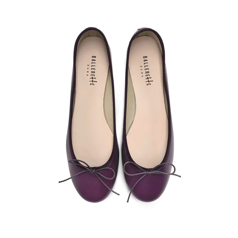 Ballerine in pelle viola