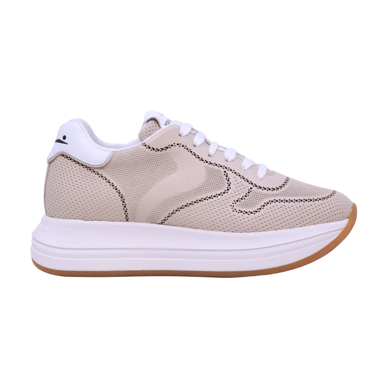 Voile Blanche Merry 15 sneaker donna in pelle traforata beige