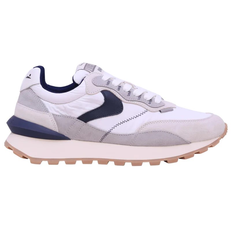 Voile Blanche Qwark Hype Man sneaker uomo in camoscio e tessuto tecnico grigio blu