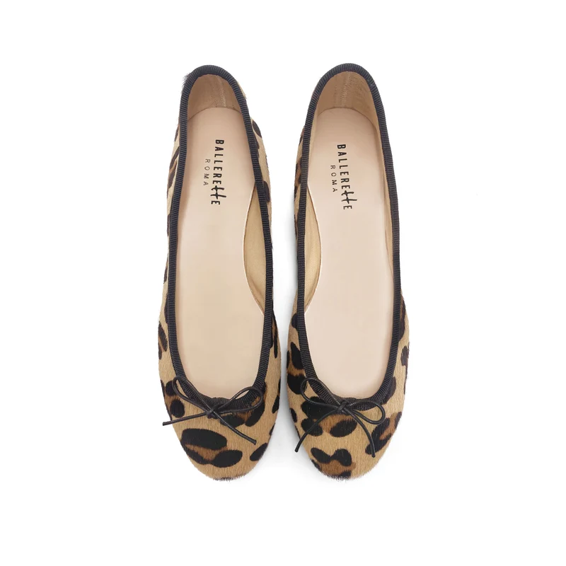 Ballerine leopardate in cavallino