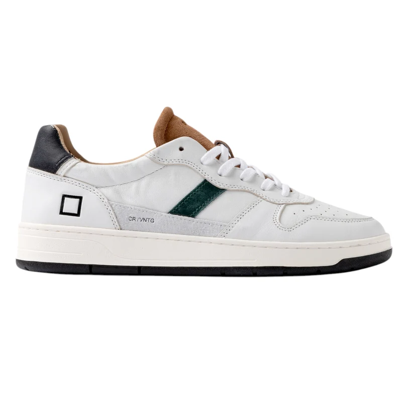 DATE Court 2.0 Vintage White Cuoio C2 VN WI sneaker uomo in pelle bianca
