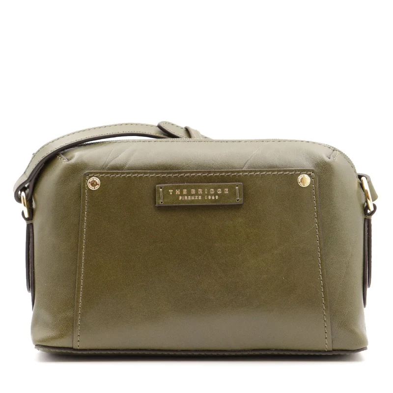 Borsa Donna a Tracolla THE BRIDGE linea Cecilia in Pelle Verde Timo
