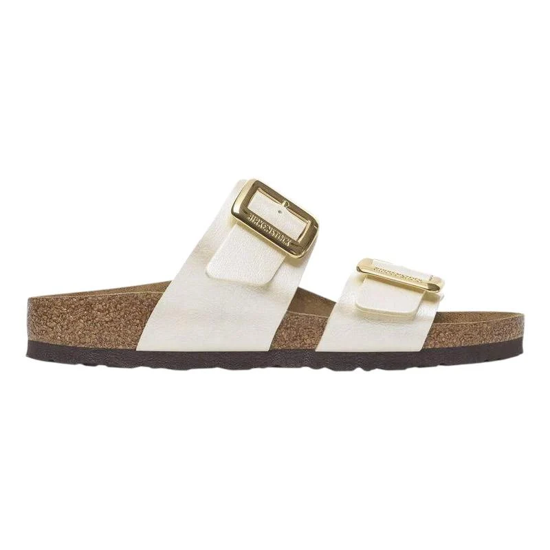 Birkenstock Sydney Graceful Pearl White sandalo doppia fibbia color bianco perlato