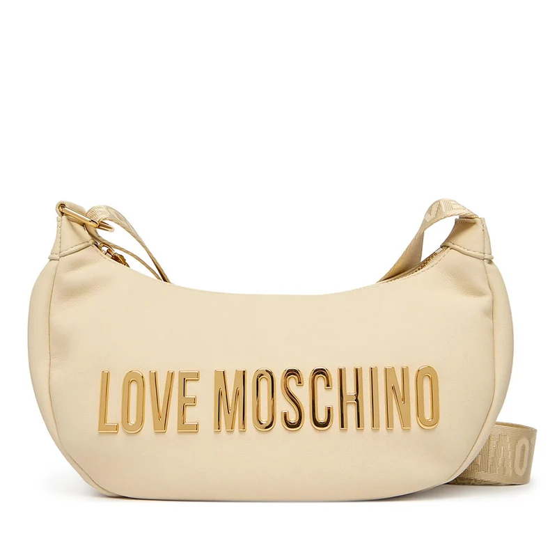 Borsa Donna Mezzaluna con Tracolla LOVE MOSCHINO linea Bold Bag Avorio
