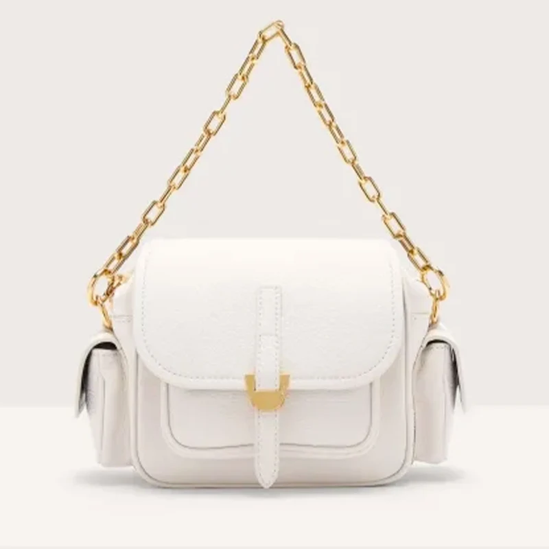Borsa Donna a Mano COCCINELLE in Pelle Colore Blanco linea Campus Mini