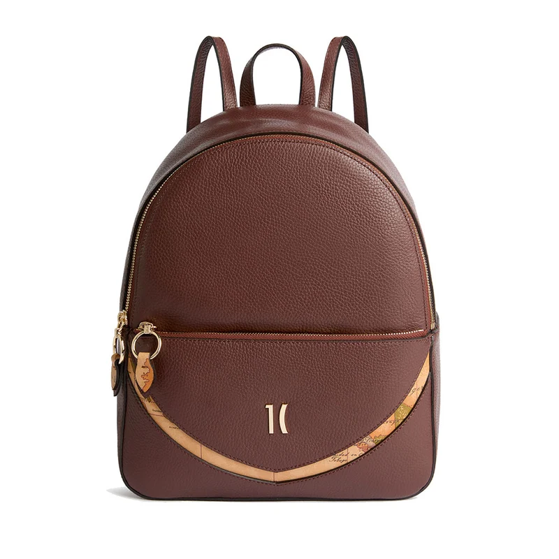 Zaino Donna 1A Classe Alviero Martini linea Castle Leather in Pelle Mogano LD53