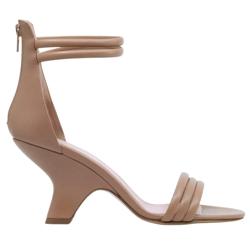 Sandalo donna Anna F 3763 in nappa nude