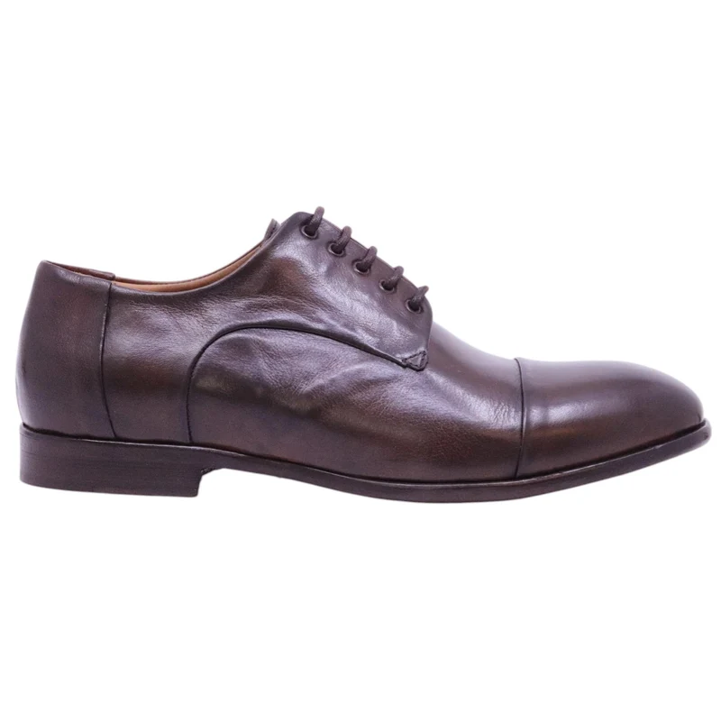 Crispiniano 124 scarpa derby uomo pelle marrone