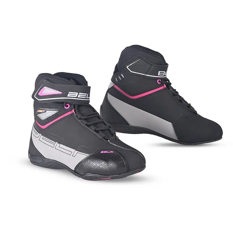 BELA BLAZE STIVALI DI MOTO DONNA NERO ROSA