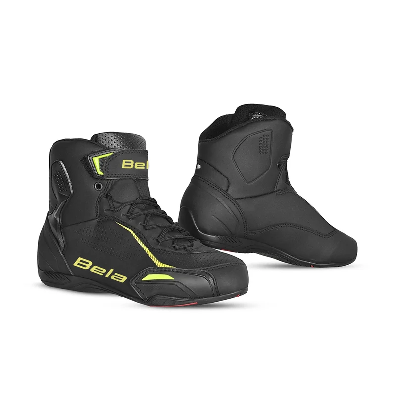BELA JET EVO URBANO STIVALI DI MOTO NERO GIALLO