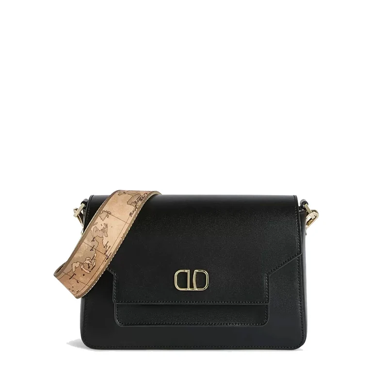 Borsa Donna a Tracolla 1A Classe Alviero Martini linea Geo Summer Feeling in Pelle Nera LC90