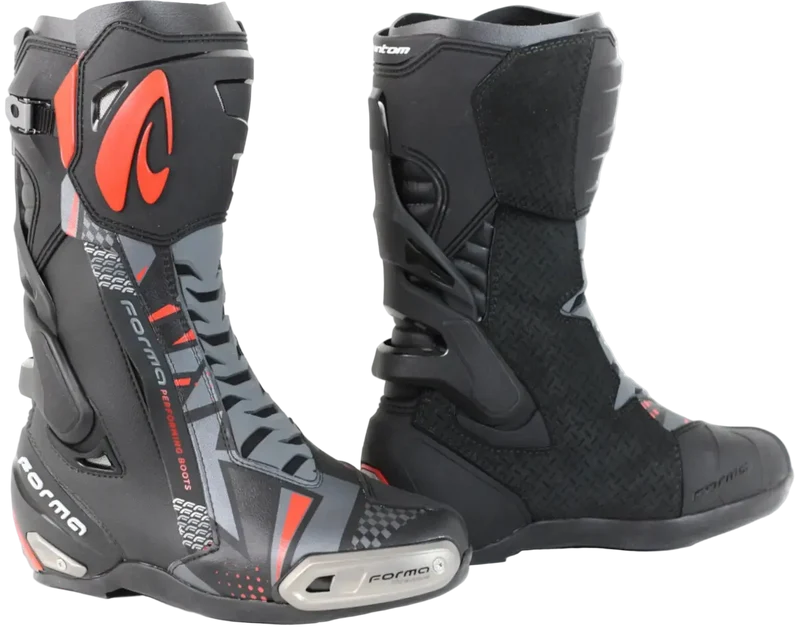 FORMA Phantom Stivali Da Moto Fuoristrada Nero Grigio Rosso