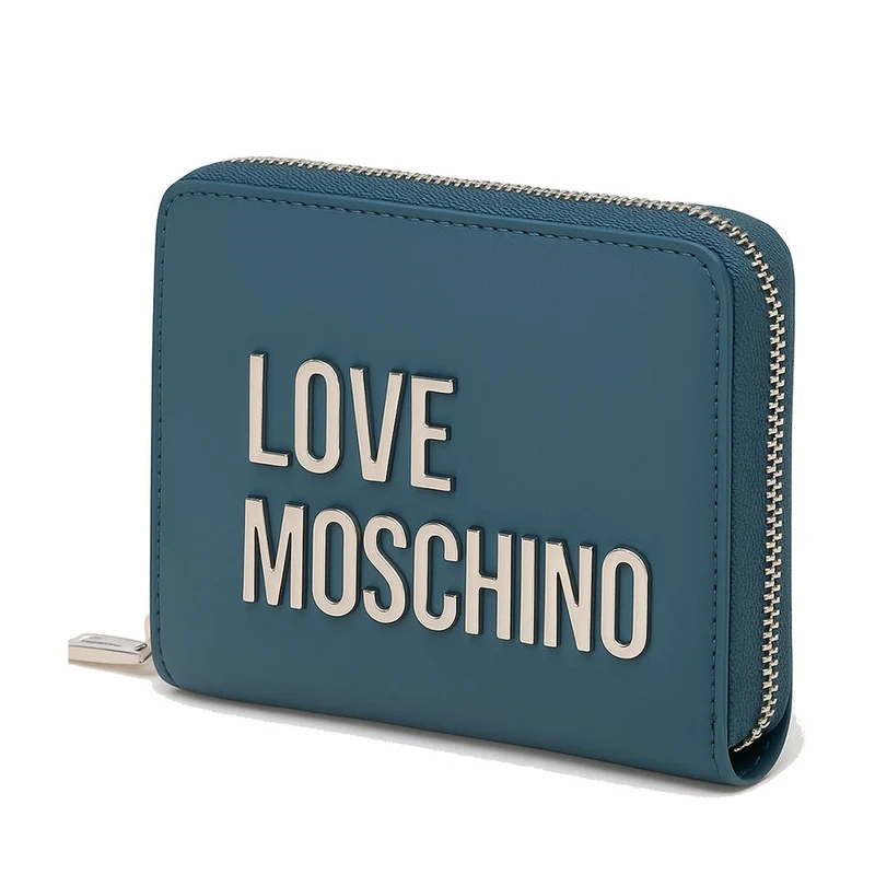 Portafoglio Donna Piccolo Zip Around LOVE MOSCHINO linea Bold Love Avio