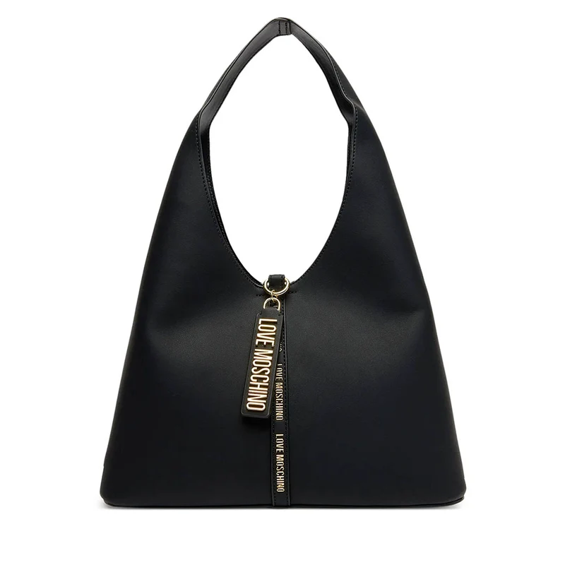 Hobo Bag Donna LOVE MOSCHINO Nera con Charm Logato