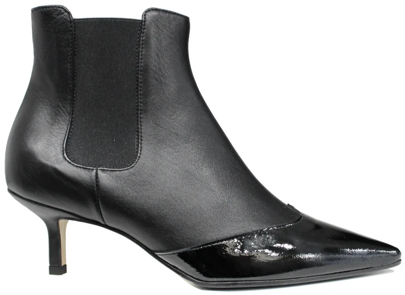 |TRONCHETTO DONNA BEATLES PELLE VERNICE NERA|