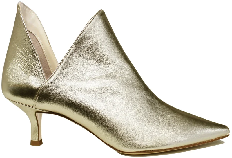 |TRONCHETTO DONNA APERTO PELLE LAMINATA ORO PLATINO|