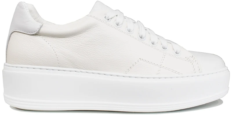 SNEAKER DONNA PELLE MARTELLATA BIANCA