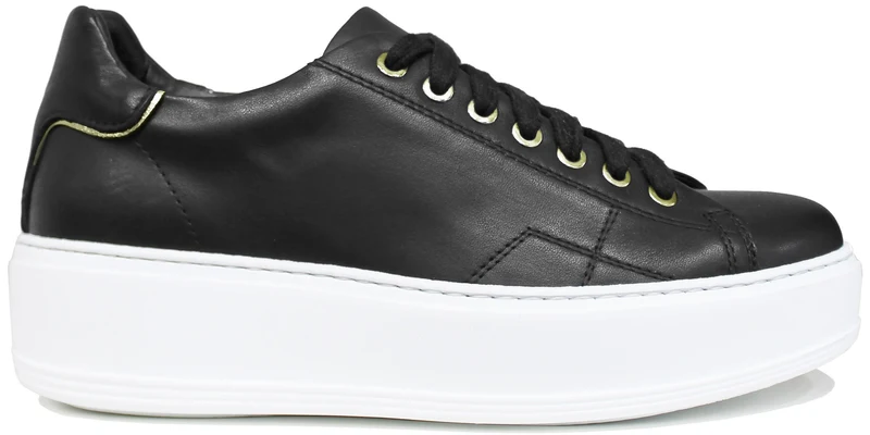 SNEAKER DONNA PELLE NERA