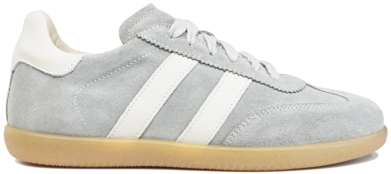 SNEAKER DONNA CAMOSCIO CELESTE PELLE BIANCA