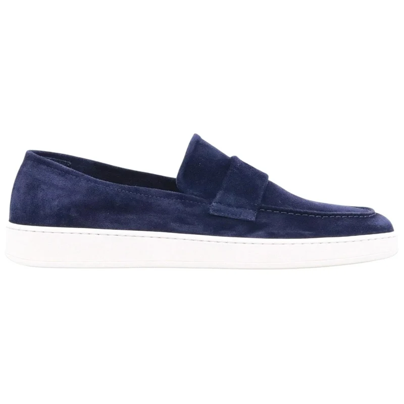 Mocassino uomo Rossano Bisconti 750 in camoscio blu