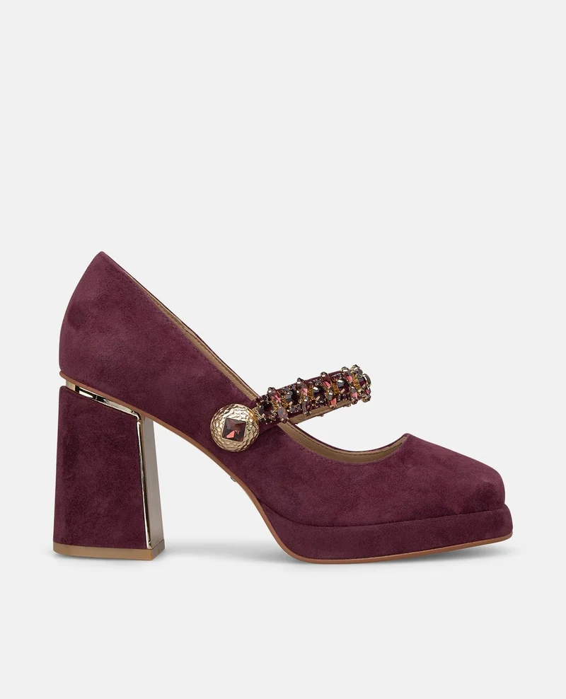 ZAPATO TACÓN ANCHO ANTE