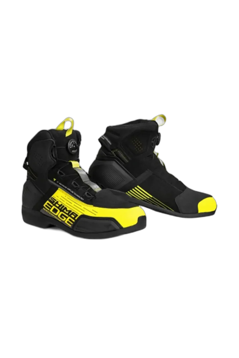 SHIMA EDGE WP STIVALI DI MOTO UOMO NERO FLUO