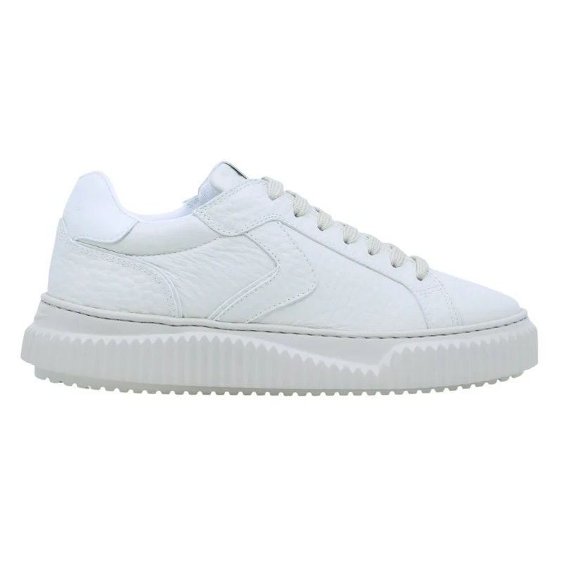 Voile Blanche Lipari Sneaker donna in pelle bianca bottolata