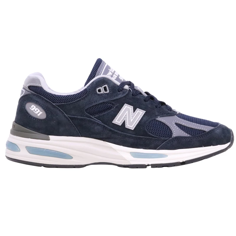 New Balance 991v2 sneaker uomo Blue Grey in camoscio e mesh Made in UK
