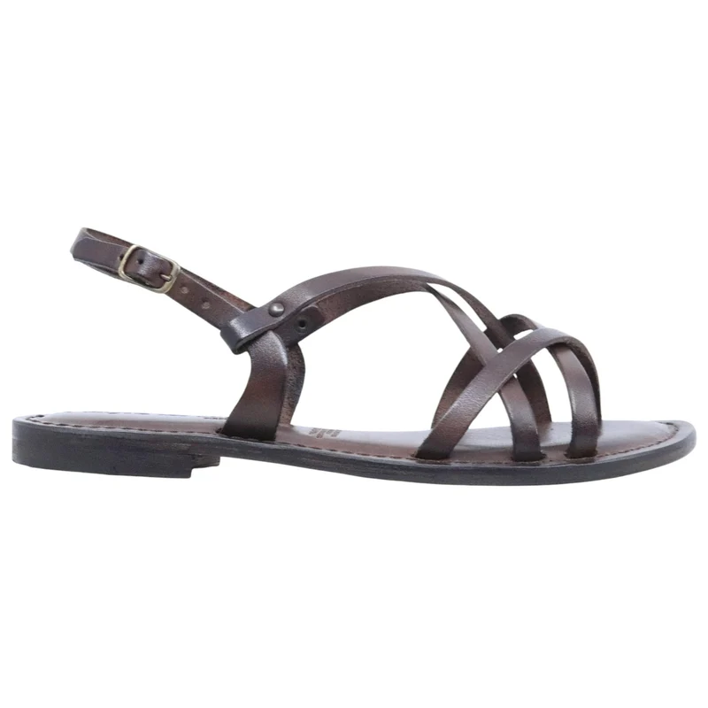 Sandalo donna L'angolo del cuoio Firenze 6651 in pelle marrone