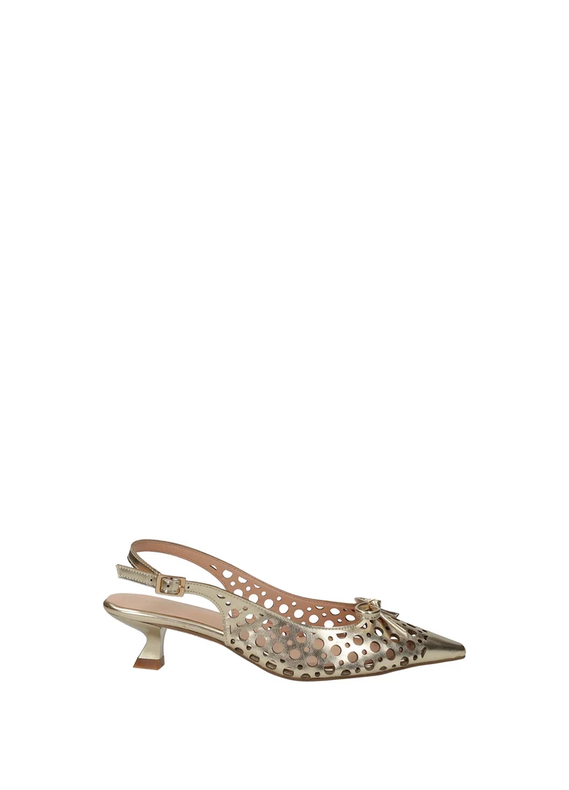 Décolleté slingback donna in PU con tacco basso