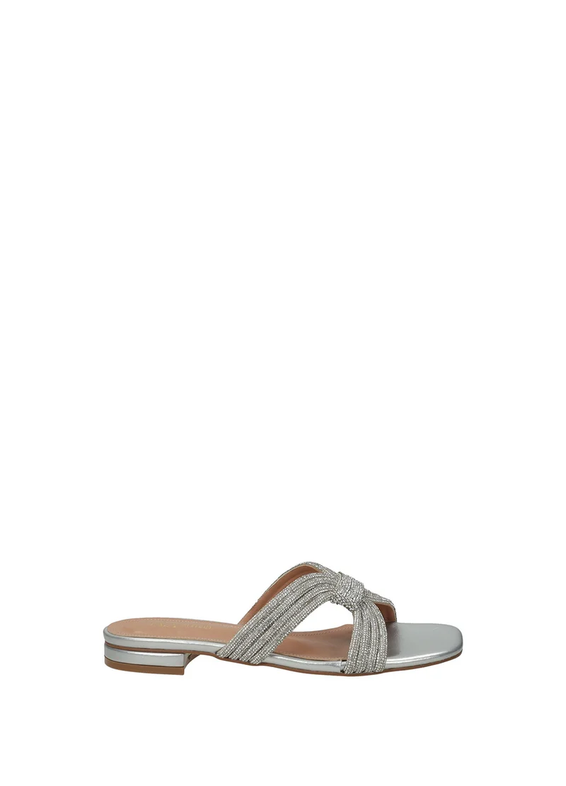 Sandali donna in PU e oro con suola in gomma